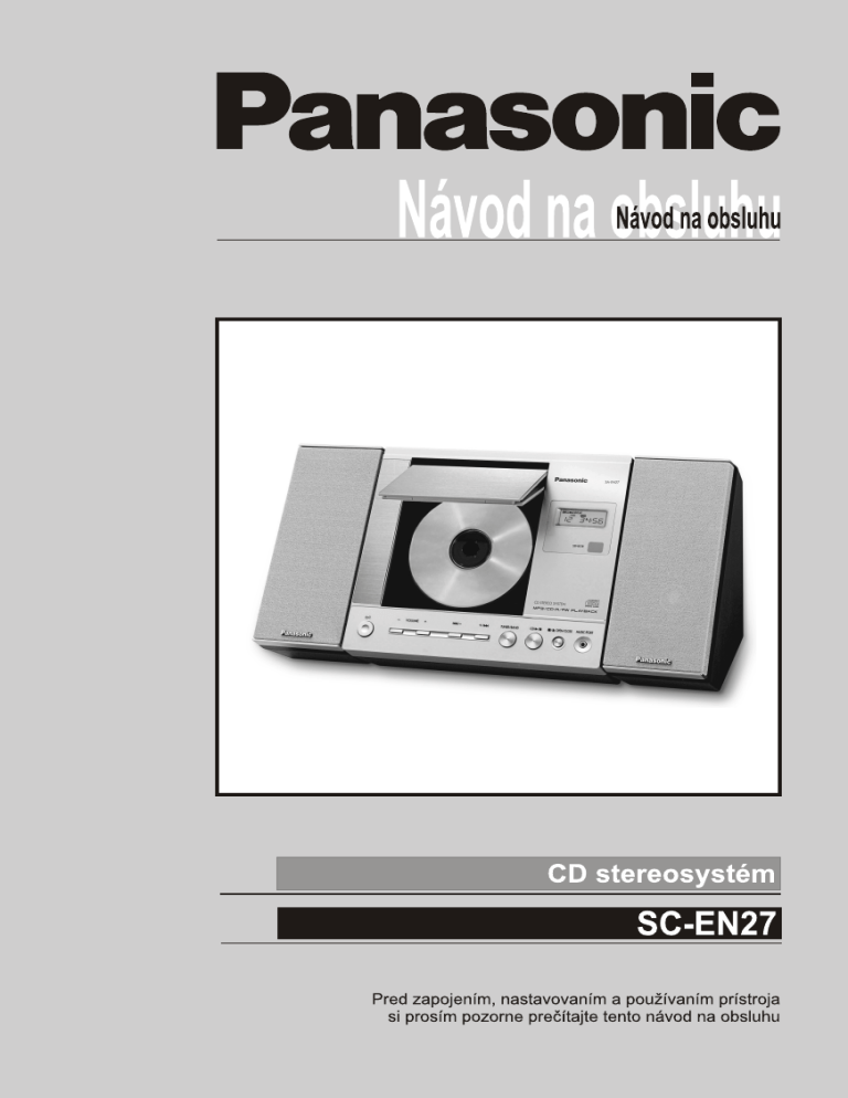 Panasonic SCEN27 Operating instructions Panasonic SCEN27 Operating instructions