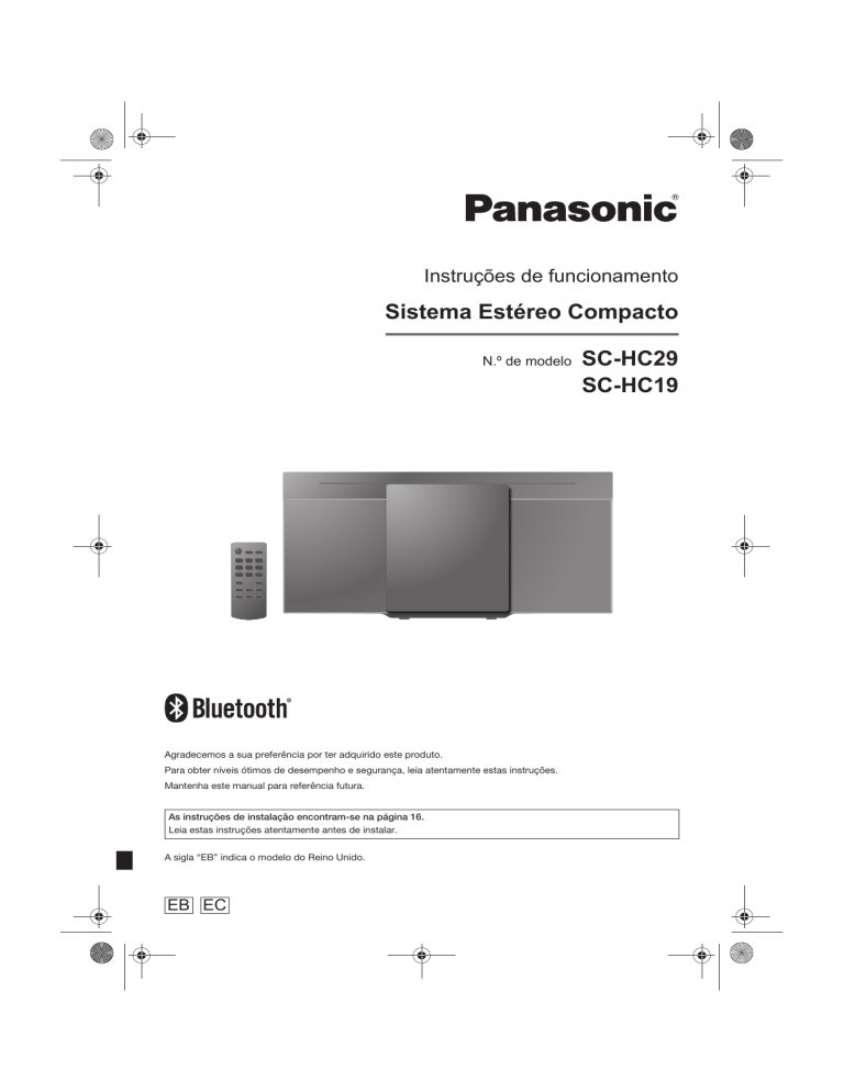 Panasonic SCHC19EG, SCHC29EG Operating instructions Panasonic SCHC19EG, SCHC29EG Operating instructions
