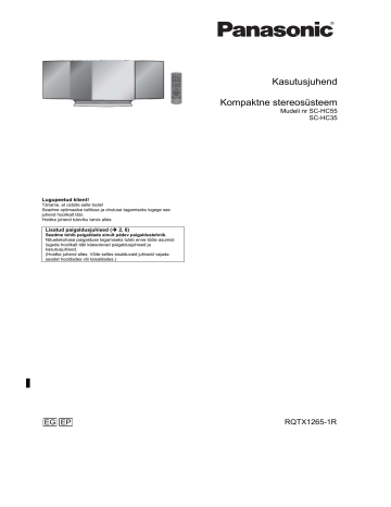Panasonic SCHC35, SCHC55 Operating instructions Panasonic SCHC35, SCHC55 Operating instructions