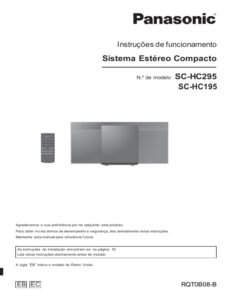 Panasonic SCHC295EG Operating instructions Panasonic SCHC295EG Operating instructions