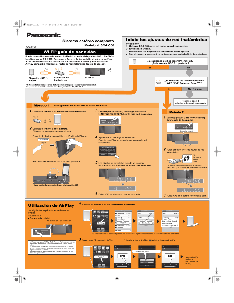 Panasonic SCHC58EG Operating instructions Panasonic SCHC58EG Operating instructions