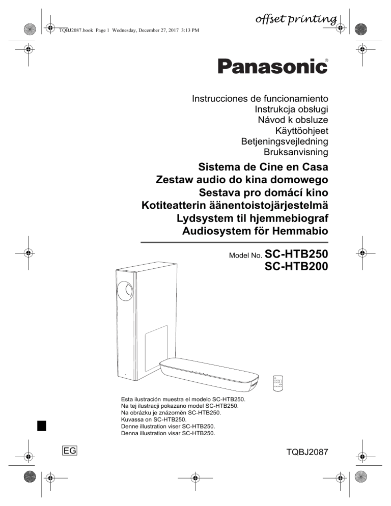 Panasonic SCHTB200EG, SCHTB250EG Operating instructions Panasonic SCHTB200EG, SCHTB250EG Operating instructions