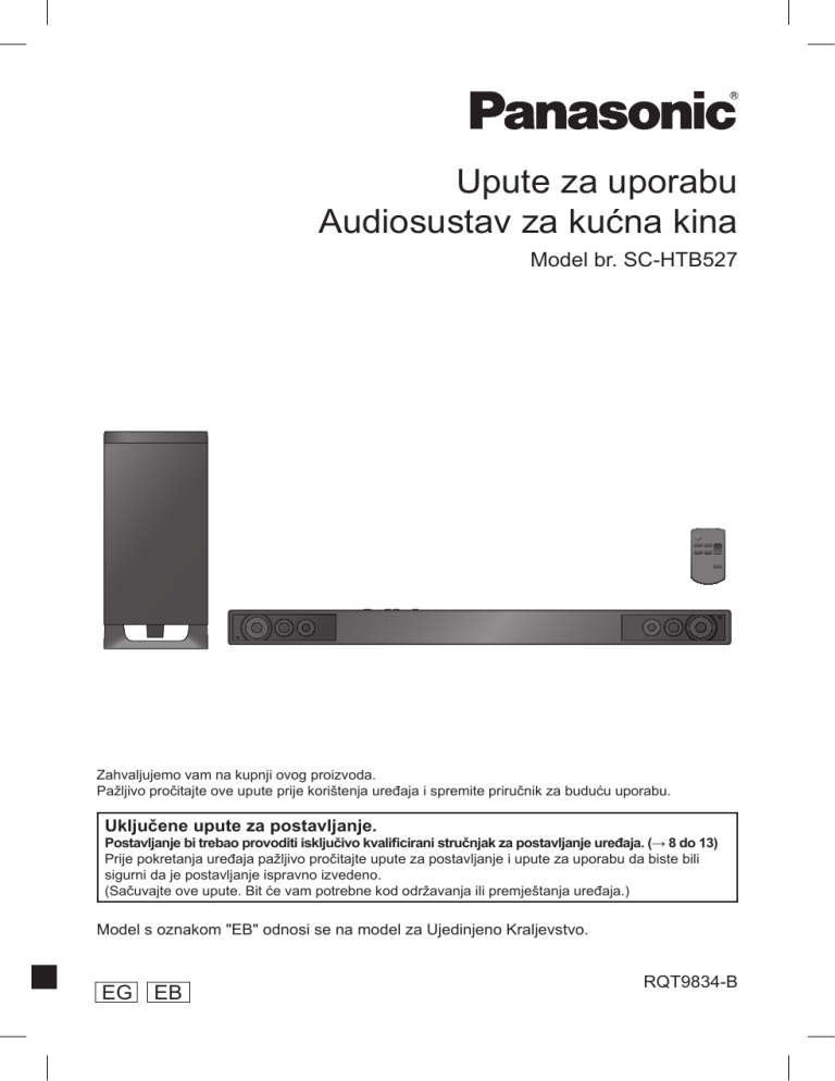 Panasonic SCHTB527 Operating instructions Panasonic SCHTB527 Operating instructions