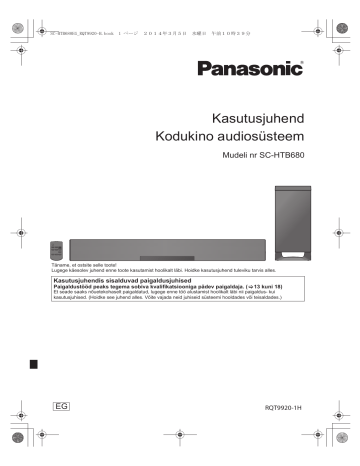 Panasonic SCHTB680 Operating instructions Panasonic SCHTB680 Operating instructions