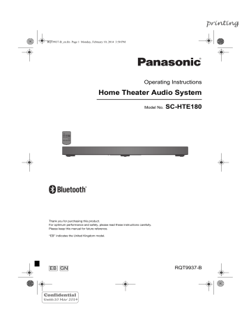 Panasonic SCHTE180GN, SCHTE180EB Operating instructions Panasonic SCHTE180GN, SCHTE180EB Operating instructions