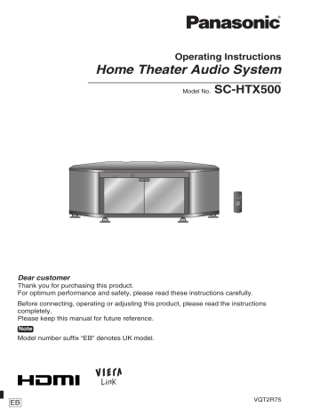 Panasonic SCHTX500 Operating instructions Panasonic SCHTX500 Operating instructions