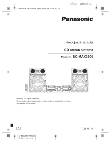 Panasonic SCMAX3500 Operating instructions Panasonic SCMAX3500 Operating instructions