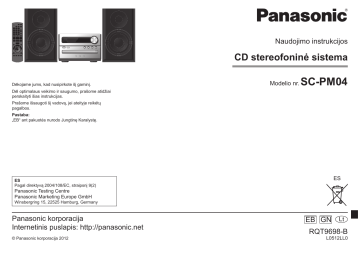 Panasonic SCPM04 Operating instructions Panasonic SCPM04 Operating instructions