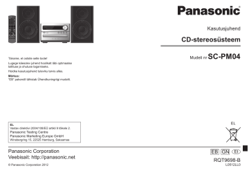 Panasonic SCPM04 Operating instructions Panasonic SCPM04 Operating instructions