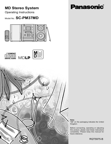 Panasonic SCPM37MD Operating instructions Panasonic SCPM37MD Operating instructions