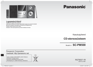 Panasonic SCPM500 Operating instructions Panasonic SCPM500 Operating instructions