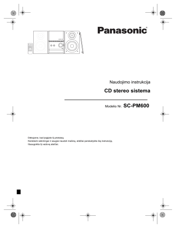 Panasonic SCPM600 Operating instructions Panasonic SCPM600 Operating instructions