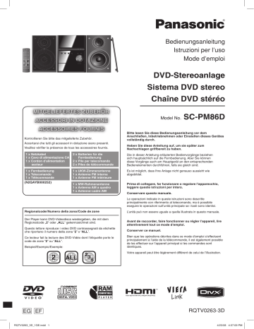 Panasonic SCPM86D Operating Instructions | Manualzz Panasonic SCPM86D Operating Instructions | Manualzz
