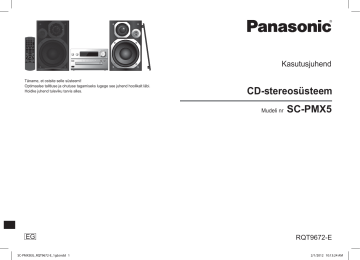 Panasonic SCPMX5 Operating instructions Panasonic SCPMX5 Operating instructions