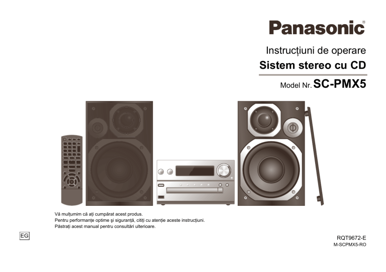 Panasonic SCPMX5EG Operating instructions Panasonic SCPMX5EG Operating instructions