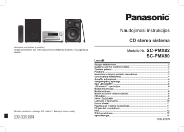 Panasonic SCPMX82, SCPMX80 Operating instructions Panasonic SCPMX82, SCPMX80 Operating instructions