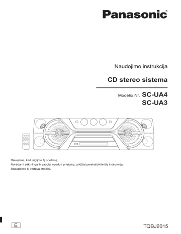 Panasonic SCUA3, SCUA4 Operating instructions Panasonic SCUA3, SCUA4 Operating instructions