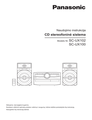 Panasonic SCUX102, SCUX100 Operating instructions Panasonic SCUX102, SCUX100 Operating instructions