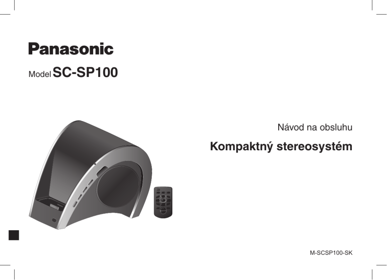 Panasonic SCSP100EG Operating instructions Panasonic SCSP100EG Operating instructions