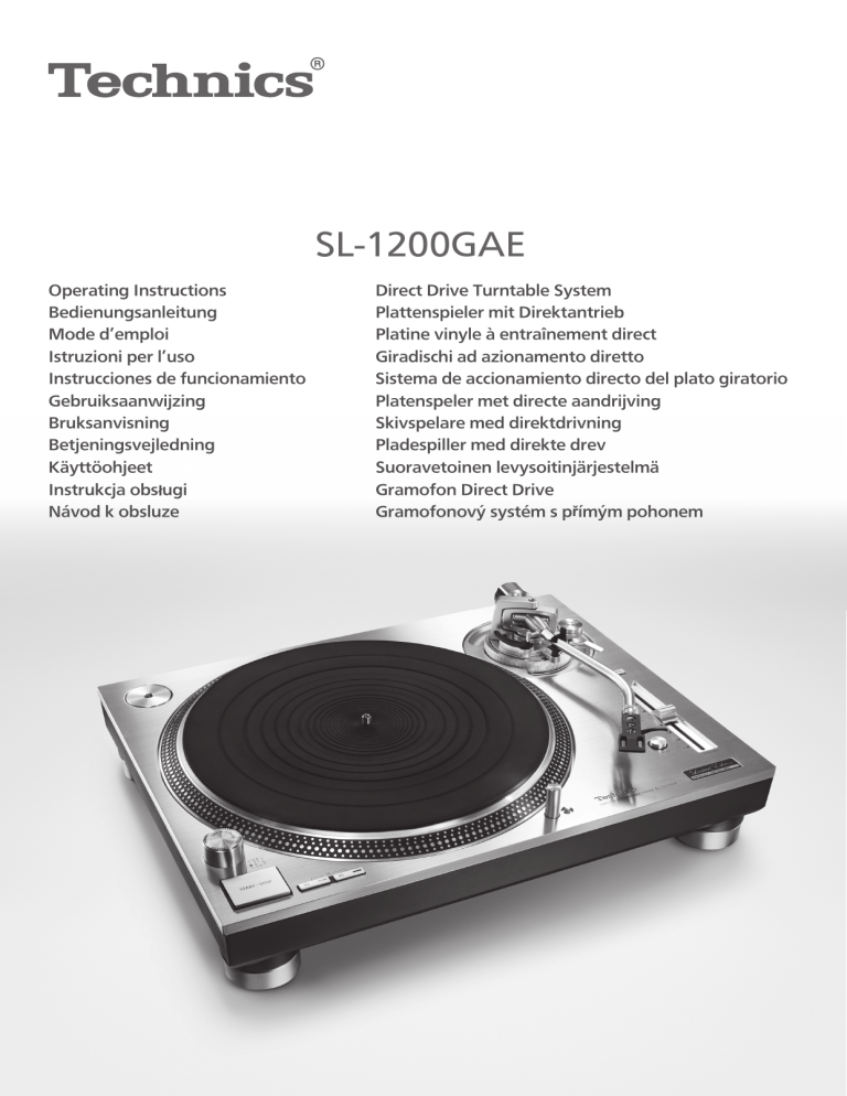 Panasonic SL1200GAEEG Operating instructions Panasonic SL1200GAEEG Operating instructions