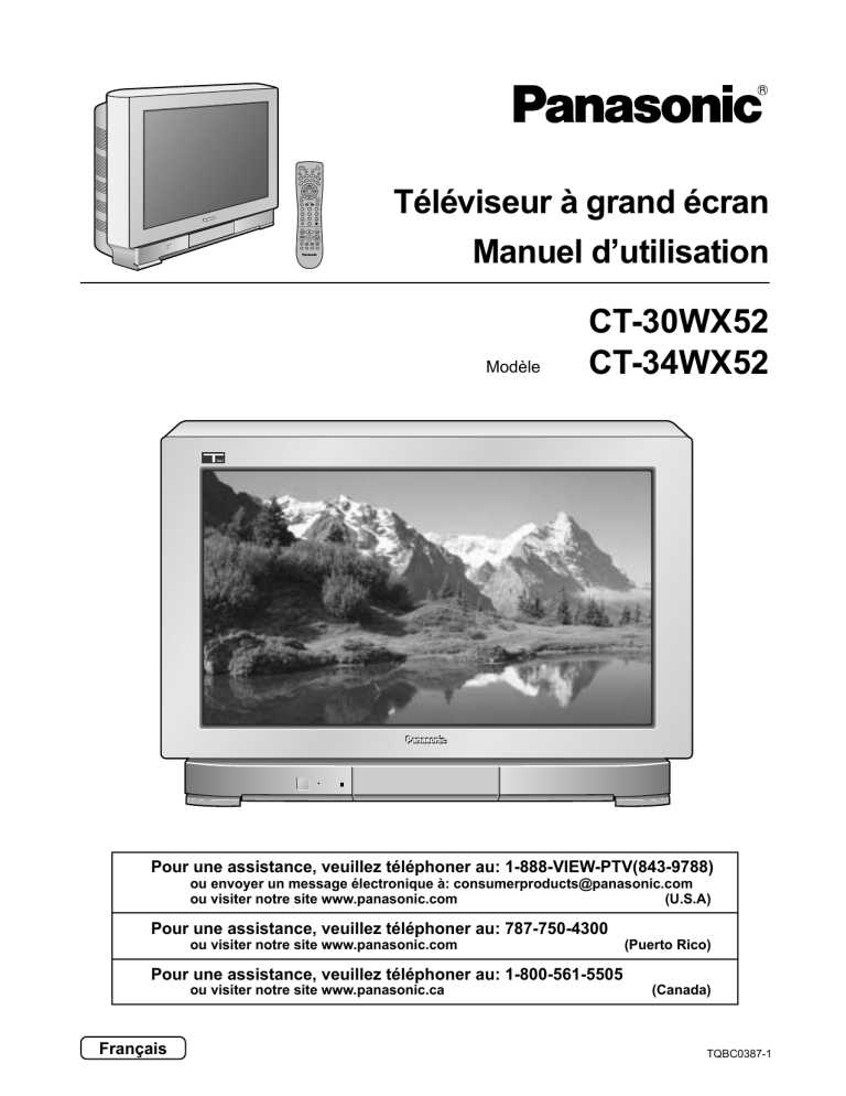 Panasonic CT34WX52, CT-30WX52, CT30WX52, CT-34WX52 Owner's manual Panasonic CT34WX52, CT-30WX52, CT30WX52, CT-34WX52 Owner's manual