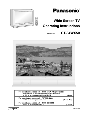 Panasonic CT34WX50 Operating Instructions | Manualzz Panasonic CT34WX50 Operating Instructions | Manualzz