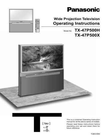 Panasonic TX47P500H, TX47P500X Operating instructions Panasonic TX47P500H, TX47P500X Operating instructions