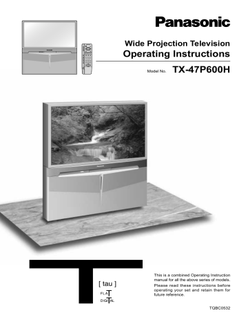 Panasonic TX47P600H, TX47P600X Operating instructions Panasonic TX47P600H, TX47P600X Operating instructions
