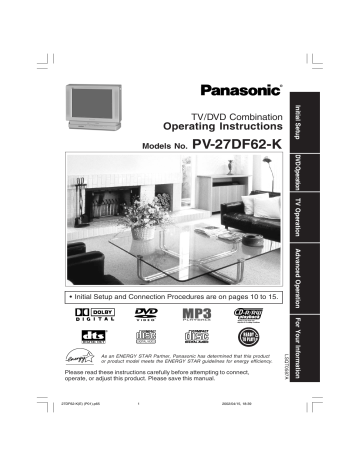 Panasonic PV27DF62K Operating instructions Panasonic PV27DF62K Operating instructions