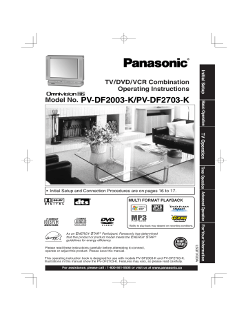 Panasonic PVDF2003K, PVDF2703K Operating instructions Panasonic PVDF2003K, PVDF2703K Operating instructions