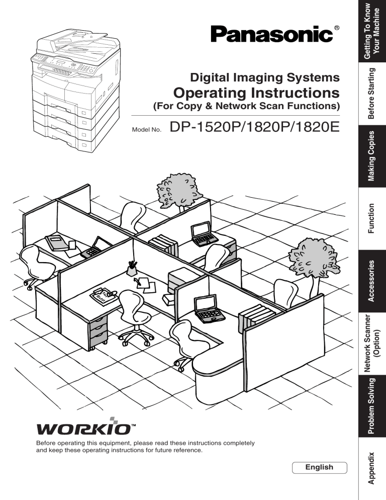 Panasonic DP1520 Operating instructions Panasonic DP1520 Operating instructions