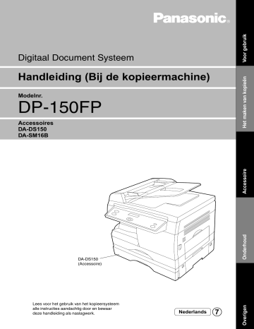 Panasonic DP150FP Operating instructions Panasonic DP150FP Operating instructions