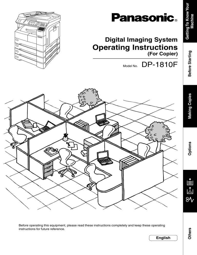 Panasonic DP1810 Operating instructions Panasonic DP1810 Operating instructions
