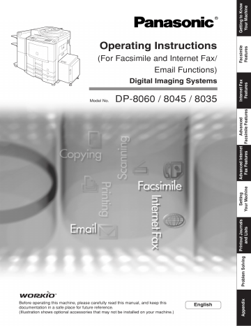 Panasonic DP8060, DP8035, DP8045 Operating instructions Panasonic DP8060, DP8035, DP8045 Operating instructions