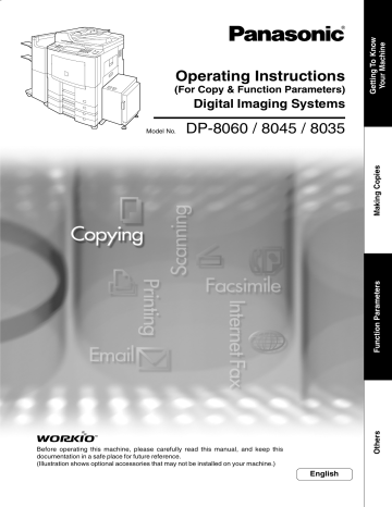 Panasonic DP8060, DP8035, DP8045 Operating instructions Panasonic DP8060, DP8035, DP8045 Operating instructions
