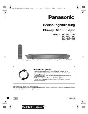 Panasonic DMPBDT335EG, DMPBDT235EG, DMPBDT234EG Operating instructions Panasonic DMPBDT335EG, DMPBDT235EG, DMPBDT234EG Operating instructions