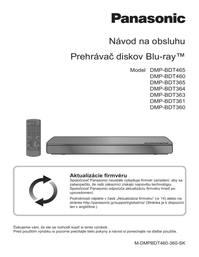 Panasonic DMPBDT363EG, DMPBDT364EG, DMPBDT365EG, DMPBDT460EG, DMPBDT465EG Operating instructions Panasonic DMPBDT363EG, DMPBDT364EG, DMPBDT365EG, DMPBDT460EG, DMPBDT465EG Operating instructions