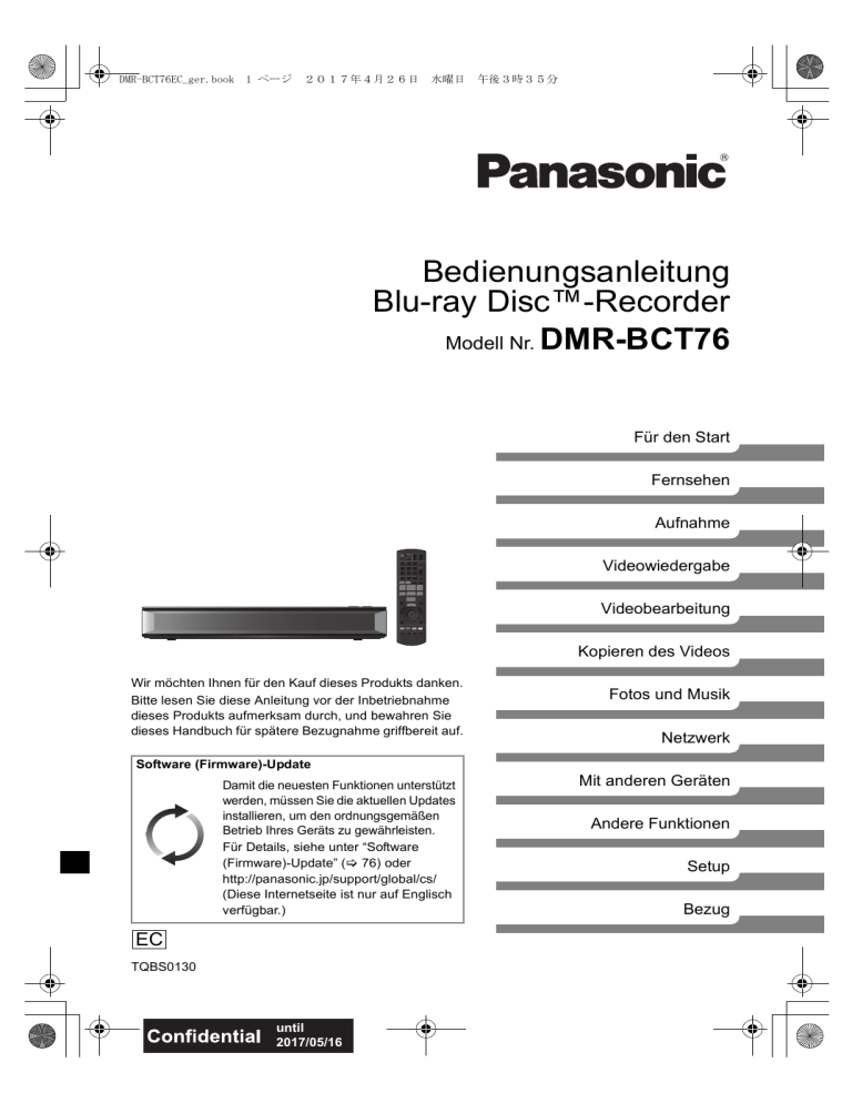 Panasonic DMRBCT76EC Operating instructions Panasonic DMRBCT76EC Operating instructions