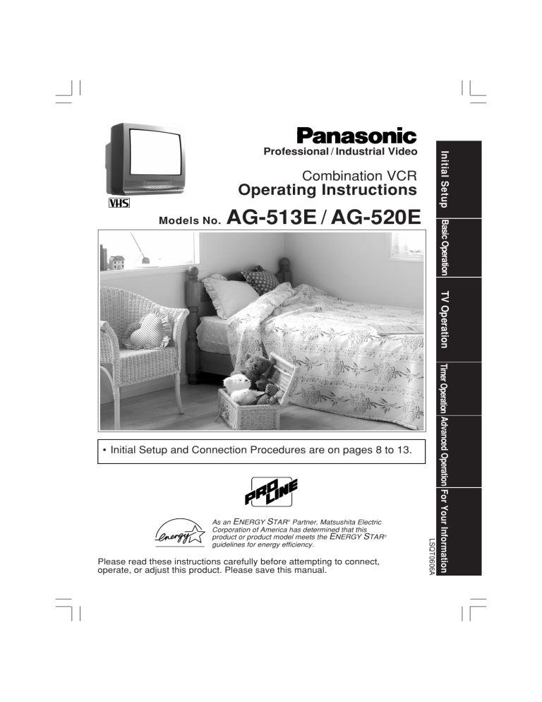 Panasonic AG513E, AG520E Operating instructions Panasonic AG513E, AG520E Operating instructions