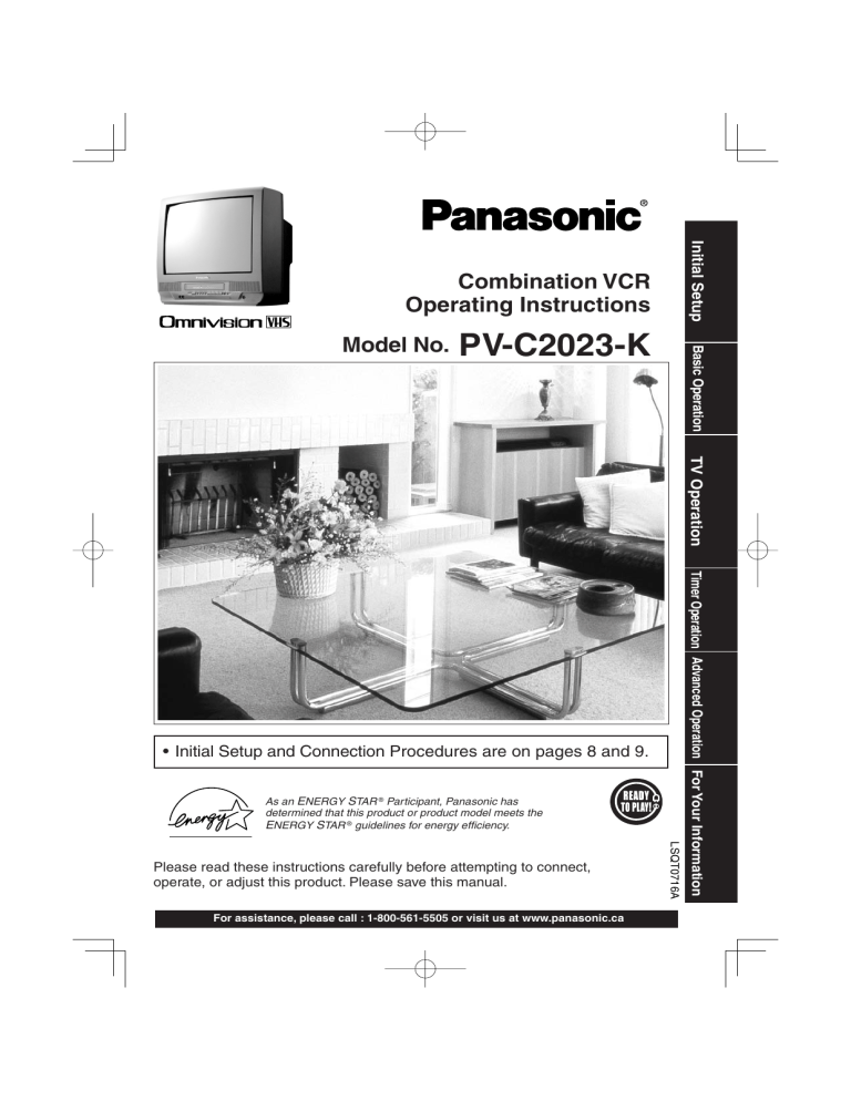 Panasonic PVC2023K Operating instructions Panasonic PVC2023K Operating instructions