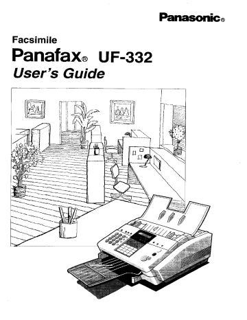 Panasonic UF332 Operating instructions Panasonic UF332 Operating instructions