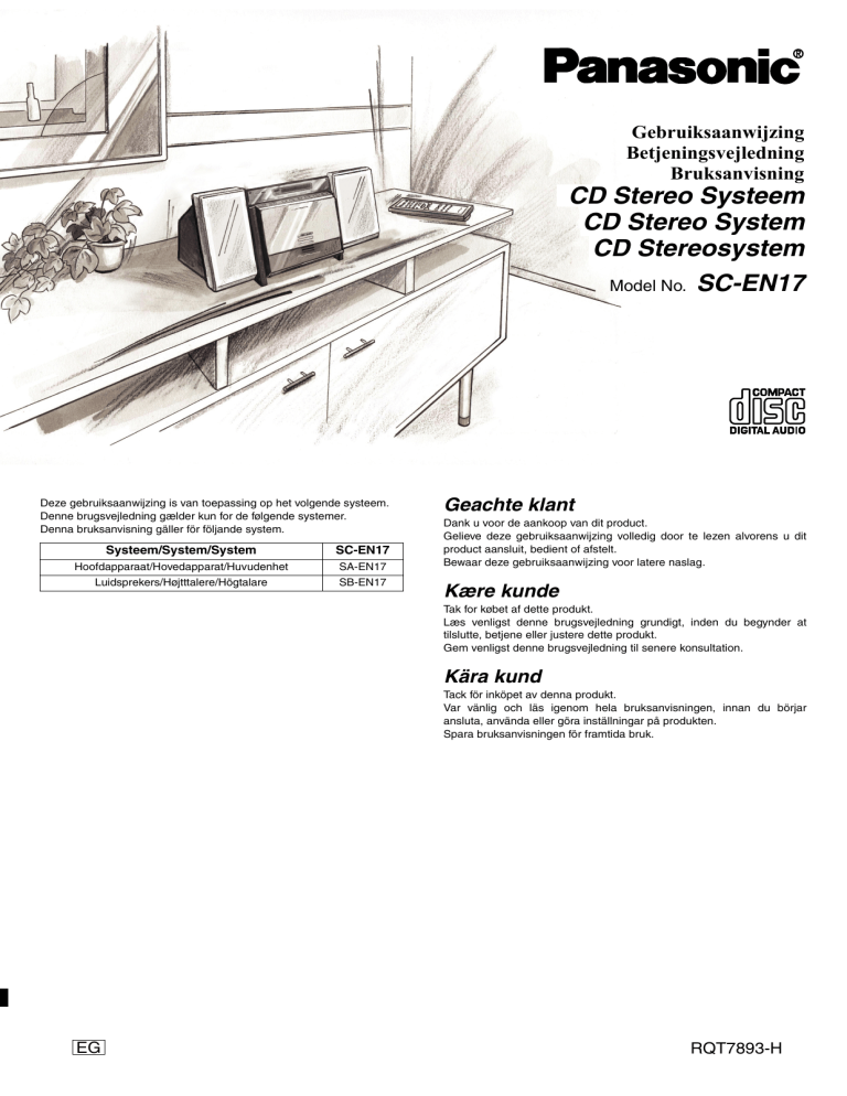 Panasonic SCEN17 Operating instructions Panasonic SCEN17 Operating instructions