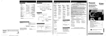 Panasonic PV454SK Operating instructions Panasonic PV454SK Operating instructions