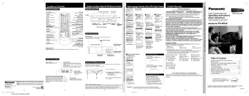 Panasonic PVV453K Operating instructions Panasonic PVV453K Operating instructions