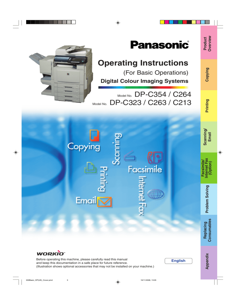 Panasonic DPC354, DPC213, DPC264, DPC323, DPC263 Operating instructions Panasonic DPC354, DPC213, DPC264, DPC323, DPC263 Operating instructions