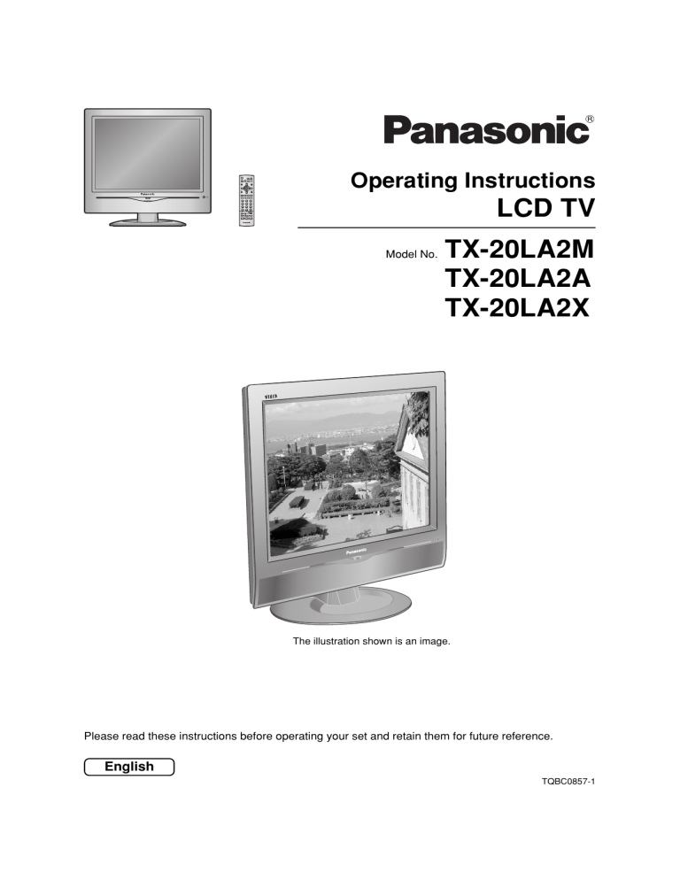 Panasonic TX20LA2A, TX20LA2X, TX20LA2M Operating instructions Panasonic TX20LA2A, TX20LA2X, TX20LA2M Operating instructions