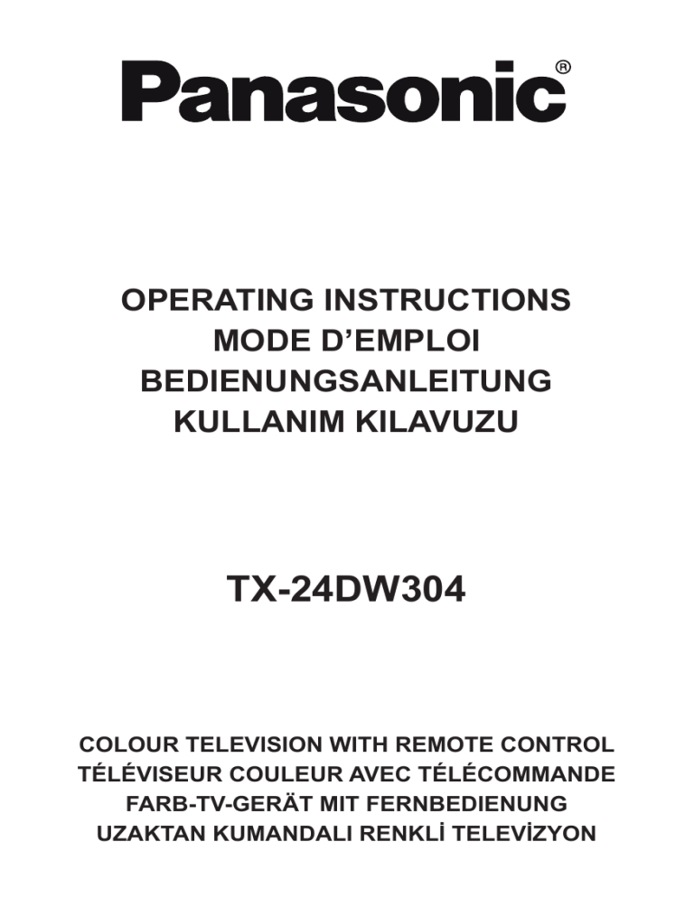 Panasonic TX24DW304, TX-24DW304 Owner's manual Panasonic TX24DW304, TX-24DW304 Owner's manual