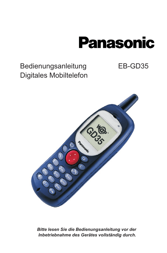 Panasonic EBGD35 Operating instructions Panasonic EBGD35 Operating instructions