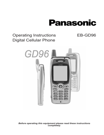 Panasonic EBGD96, GD96 User guide Panasonic EBGD96, GD96 User guide