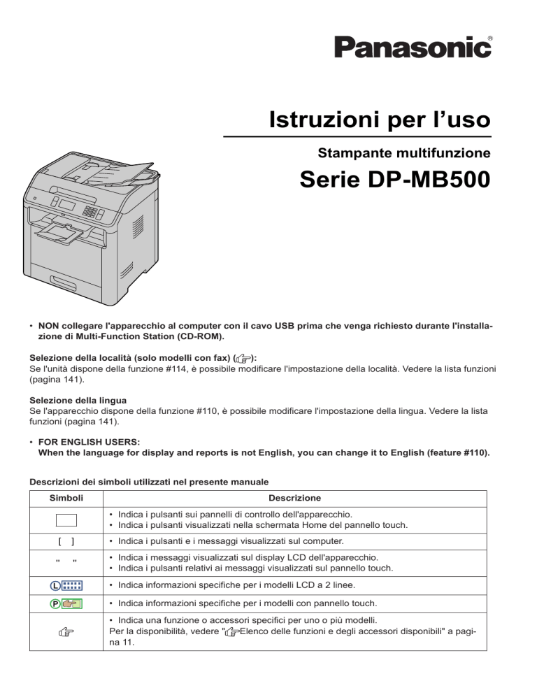 Panasonic DPMB537JT, DPMB545JT Operating instructions Panasonic DPMB537JT, DPMB545JT Operating instructions
